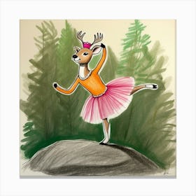 Deer Ballet Canvas Print