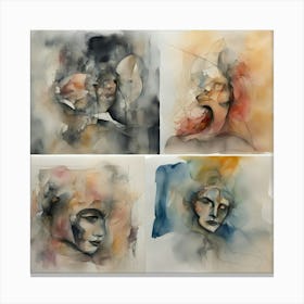 Four Portraits Of Women Canvas Print