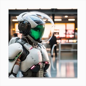 Futuristic Woman In Futuristic Suit 6 Canvas Print