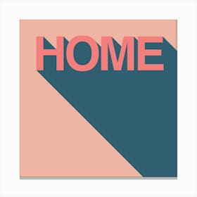Retro Home (Pink/Blue) Canvas Print