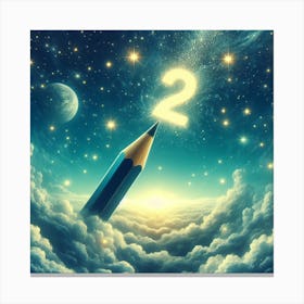 Pencil 2 In The Sky Canvas Print