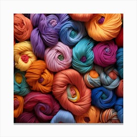Colorful Yarn Background 5 Canvas Print