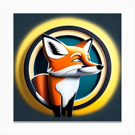 Fox Logo Canvas Print