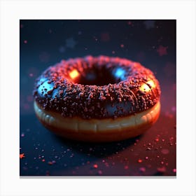 Donut With Sprinkles 1 Canvas Print