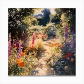 Blooms of Bliss: Giverny's Watercolour Canvas Print