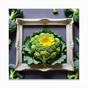 Framed Broccoli 4 Canvas Print