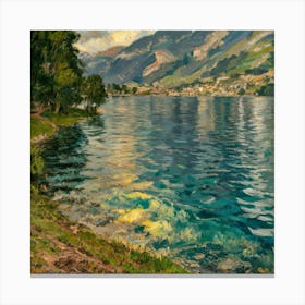 On Lake Attersee, Gustav Klimt 8 Canvas Print