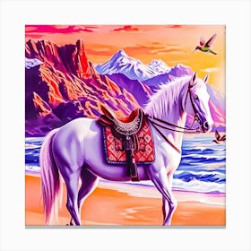 Horse On The Beach 1 Canvas Print