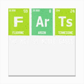 Nerd Geek S Fart Science Periodic Pun Table Elements Canvas Print