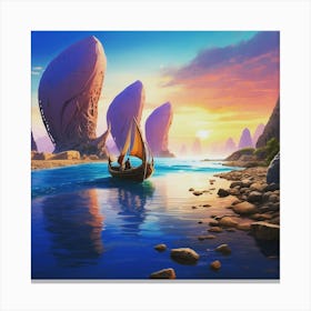 Sunset Sail Canvas Print