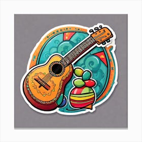 Mexican Guitar 4 Canvas Print