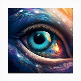 Firefly Eye, Pupil, Alien Head, Ufo, Staring, Surreal, Sci Fi, Extraterrestrial, Detailed, Imaginati Canvas Print