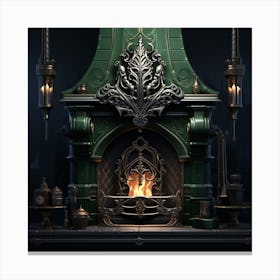 Victorian Fireplace Canvas Print