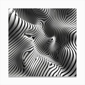 Abstract Wavy Lines 5 Canvas Print