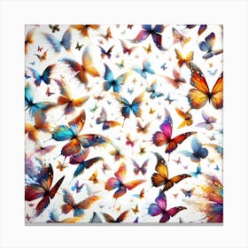 Many Colorful Butterflies Canvas Print