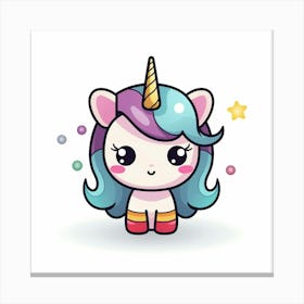 Unicorn Kawaii 10 Canvas Print