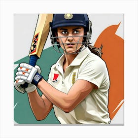 Ipl Women'S Cricketer Canvas Print