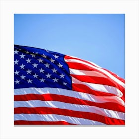 American Flag Ripple Effect In Closeup Stripes And Stars Representing Julys Pride And Nations Loy (1) 2 Canvas Print