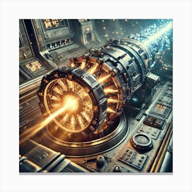 A Close Up View Of The High Energy Laser Used By T Converted Canvas Print