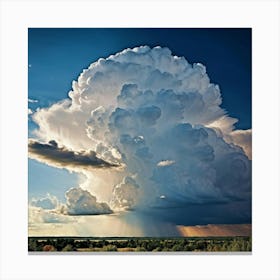 Cumulus Clouds Towering High Creating An Overcast Day In A Natural Outdoor Landscape Cumulus Clou (2) Canvas Print