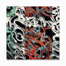 Graffiti Red And Green Canvas Print