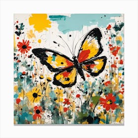 Playful Watercolour Butterfly I Canvas Print