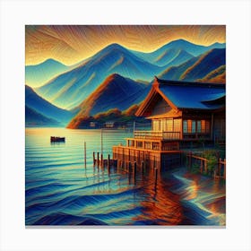 House On The Lake Canvas Print