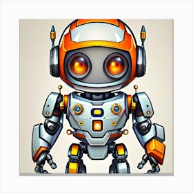 Robot Illustration Canvas Print