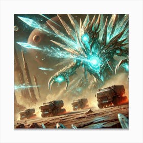 Crystal Wyrms Embedding Destabilizing Shard Canvas Print