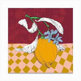 Super Fruits – Lemon Fertility Square Canvas Print