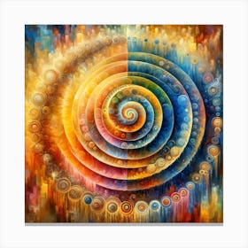 Spiral Painting Canvas Print