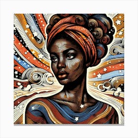 Astridelle Celestial Portrait Canvas Print