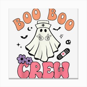 The Boo Crew Reto Nurse Halloween 2022 Nursing Rn Canvas Print