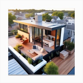 Modern Rooftop Living Canvas Print