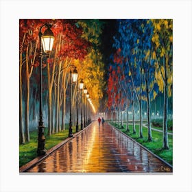 After The Rain Vibrant Park Stroll (3) Canvas Print