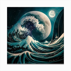 Great Wave Off Kanagawa 13 Canvas Print