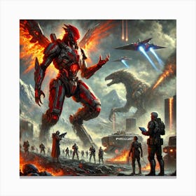 Sci Fi Scene Echoes Of The Ice Canvas Print