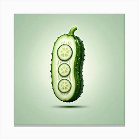 Cucumber Vector Illustration Canvas Print