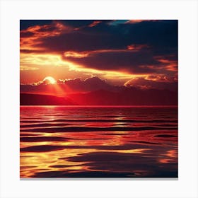 Sunset Over Water 14 Canvas Print