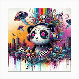 Psychedelic Panda 27 Canvas Print