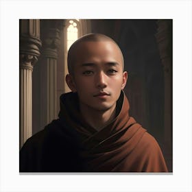 The Monk's Silent Vigil Canvas Print