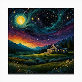 Starry Night Sky 3 Canvas Print