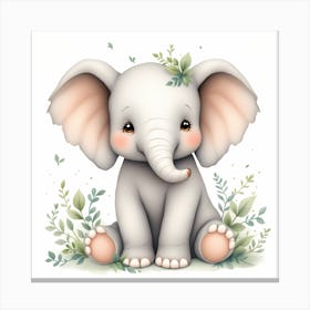 Baby Elephant Canvas Print