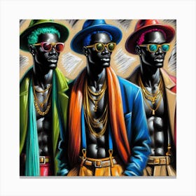 Three Black Men Canvas Print