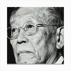 Old Man With Glasses Canvas Print