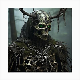 Skeleton In The Woods (wall art) Canvas Print