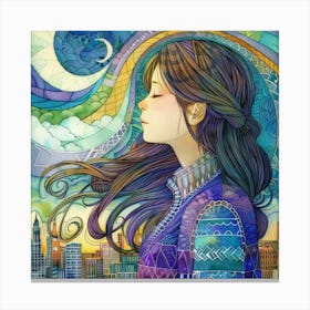 Dreaming Girl 4 Canvas Print