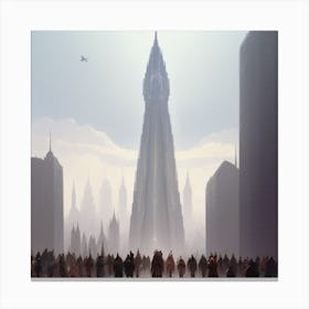 A Towering Architectural Marvel Canvas Print