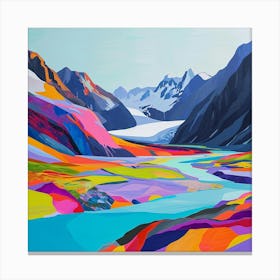 Colourful Abstract Jostedalsbreen National Park Norway 2 Canvas Print