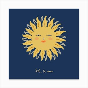 Ode To The Sun Square Canvas Print